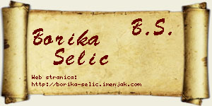 Borika Selić vizit kartica